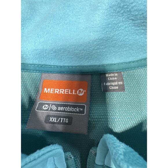 Merrell Aeroblock Full Zip Softshell Jacket Blue XXL Wind Resistant Outdoor Hike - Picture 2 of 12